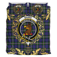 Baird Modern Tartan Crest Bedding Set - Golden Thistle Style