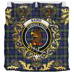 Baird Modern Tartan Crest Bedding Set - Golden Thistle Style
