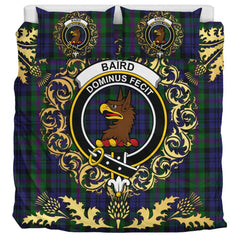 Baird Modern Ver 2 Tartan Crest Bedding Set - Golden Thistle Style