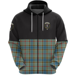 Balfour Blue Clan Half Of Tartan Zipper Hoodie