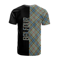 Balfour Blue Tartan T-Shirt Half of Me - Cross Style