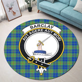 Barclay Hunting Ancient Tartan Crest Round Rug