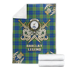 Barclay Hunting Ancient Tartan Gold Courage Symbol Blanket