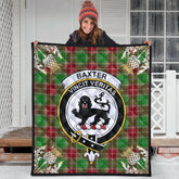 Baxter Modern Tartan Crest Premium Quilt - Gold Thistle Style