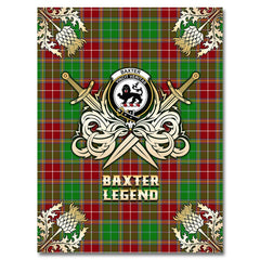 Baxter Modern Tartan Gold Courage Symbol Blanket