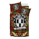 Blackstock Red Dress Tartan Crest Bedding Set - Golden Thistle Style