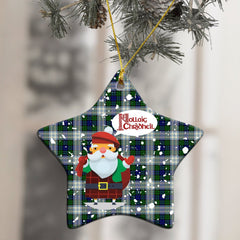 Blackwatch Dress Modern Tartan Christmas Ceramic Ornament - Santa Style