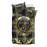 Blair Dress Tartan Crest Bedding Set - Golden Thistle Style