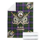 Blair Modern Tartan Gold Courage Symbol Blanket