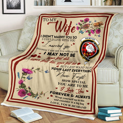 Scots Print Blanket - Wemyss Tartan Crest Blanket To My Wife Style, Gift From Scottish Husband