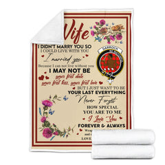 Scots Print Blanket - Darroch (of Gourock) Tartan Crest Blanket To My Wife Style, Gift From Scottish Husband