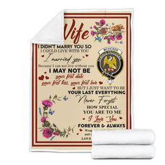 Scots Print Blanket - McVicker Tartan Crest Blanket To My Wife Style, Gift From Scottish Husband