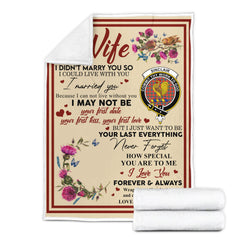 Scots Print Blanket - Sinclair Tartan Crest Blanket To My Wife Style, Gift From Scottish Husband