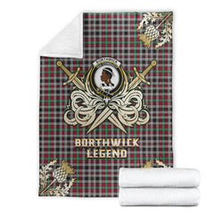 Borthwick Ancient Tartan Gold Courage Symbol Blanket