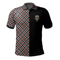 Borthwick Ancient Tartan Polo Shirt Half of Me - Cross Style