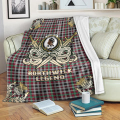 Borthwick Ancient Tartan Gold Courage Symbol Blanket