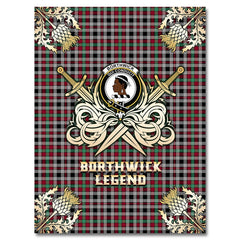 Borthwick Ancient Tartan Gold Courage Symbol Blanket