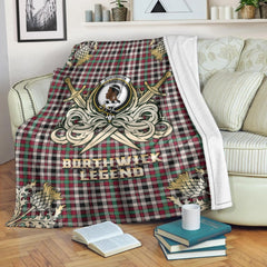 Borthwick Dress Ancient Tartan Gold Courage Symbol Blanket