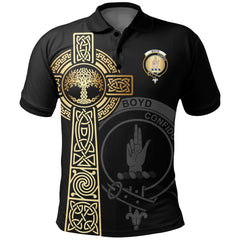 Boyd Clan Unisex Polo Shirt - Celtic Tree Of Life