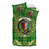 Boyle Tartan Crest Bedding Set - Golden Thistle Style