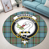 Brisbane Modern Tartan Crest Round Rug