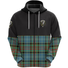 Brisbane Modern Clan Half Of Tartan Zipper Hoodie