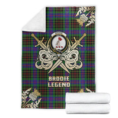 Brodie Hunting Modern Tartan Gold Courage Symbol Blanket