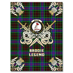 Brodie Hunting Modern Tartan Gold Courage Symbol Blanket