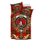 Brodie Modern Tartan Crest Bedding Set - Golden Thistle Style