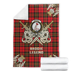 Brodie Modern Tartan Gold Courage Symbol Blanket