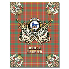 Bruce Ancient Tartan Gold Courage Symbol Blanket