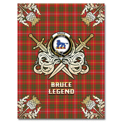 Bruce Modern Tartan Gold Courage Symbol Blanket