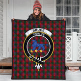 Bruce Old Tartan Crest Tartan Quilt