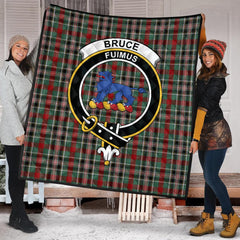 Bruce of Kinnaird Tartan Crest Tartan Quilt