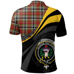 Buchanan Old Dress Tartan Polo Shirt - Royal Coat Of Arms Style