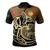 Burnett Ancient Tartan Polo Shirt Viking Wolf