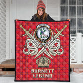 Burnett Modern Tartan Crest Legend Gold Royal Premium Quilt