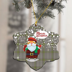 Burns Check Tartan Christmas Ceramic Ornament - Santa Style