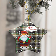 Burns Check Tartan Christmas Ceramic Ornament - Santa Style
