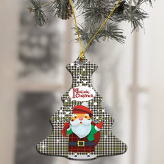 Burns Check Tartan Christmas Ceramic Ornament - Santa Style