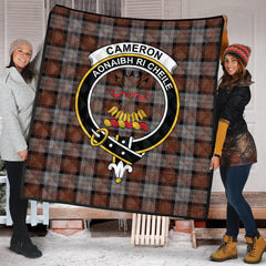 Cameron of Erracht Weathered Tartan Crest Quilt