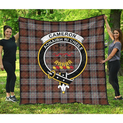 Cameron of Erracht Weathered Tartan Crest Quilt