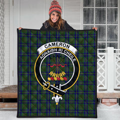 Cameron of Lochiel Hunting Tartan Crest Quilt