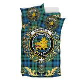 Campbell Ancient 01 Tartan Crest Bedding Set - Golden Thistle Style