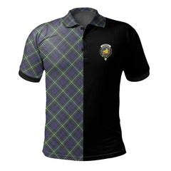 Campbell Argyll Modern Tartan Polo Shirt Half of Me - Cross Style