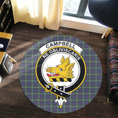 Campbell Argyll Modern Tartan Crest Round Rug