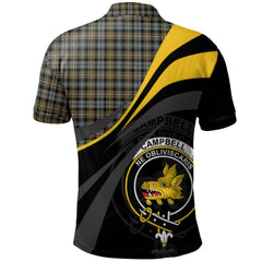 Campbell Argyll Weathered Tartan Polo Shirt - Royal Coat Of Arms Style