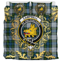 Campbell Dress 02 Tartan Crest Bedding Set - Golden Thistle Style
