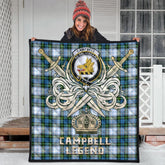 Campbell Dress Tartan Crest Legend Gold Royal Premium Quilt
