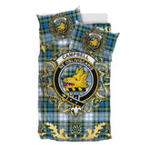 Campbell Dress Ancient Tartan Crest Bedding Set - Golden Thistle Style